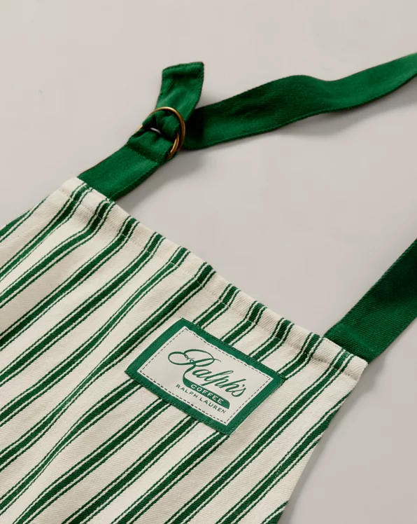 Ralph's Coffee Striped Cotton Apron