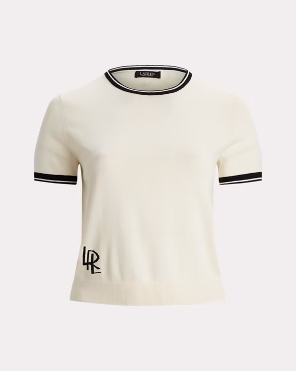 Two-Tone Short-Sleeve Jumper