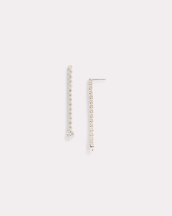 Cubic Zirconia Linear Earrings