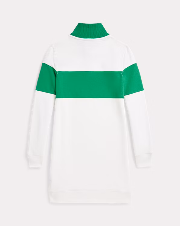 Logo French Terry Quarter-Zip Dress