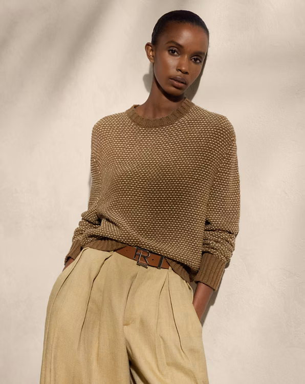 Silk Birdseye Crewneck Jumper