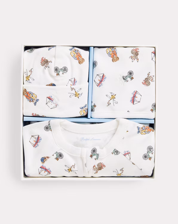 Polo Bear Cotton 3-Piece Gift Set