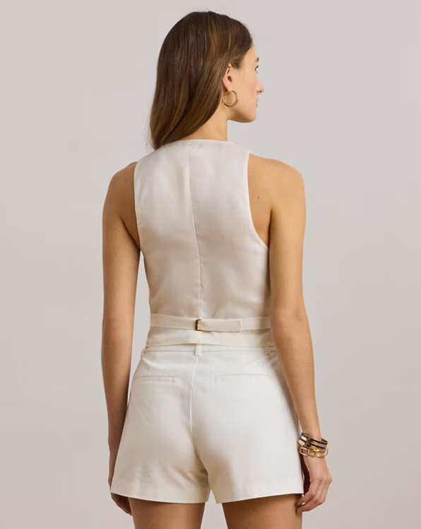 Stretch Cotton Canvas & Twill Waistcoat