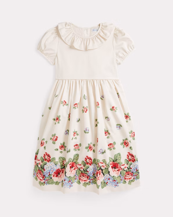 Floral Cotton Sateen Dress