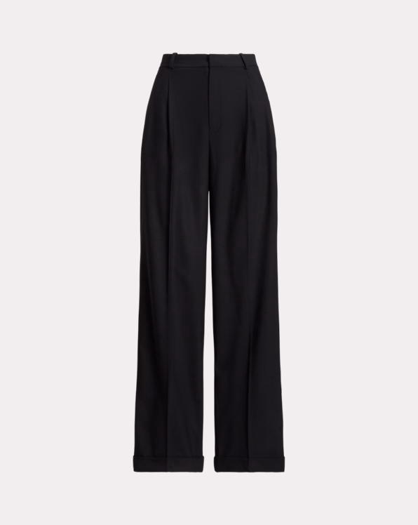 Wool-Blend Wide-Leg Trouser