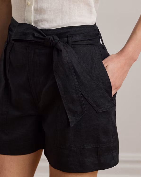 Belted Linen Short