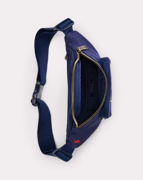 Flag-Appliqué Canvas Waistpack