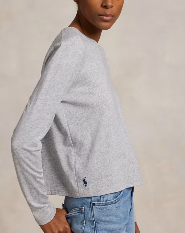 Shrunken Fit Jersey Long-Sleeve Tee