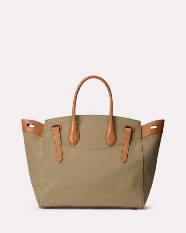 Soft Ricky 33 Calfskin-Trim Canvas Bag