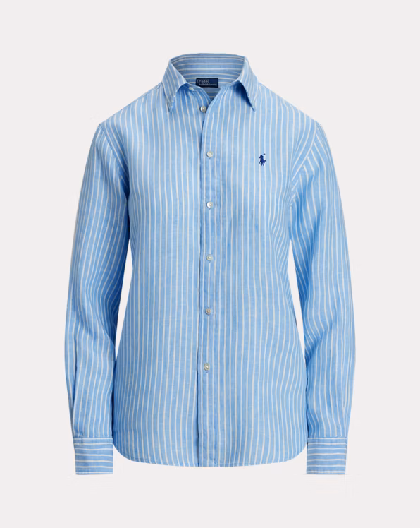 Classic Fit Striped Linen Shirt