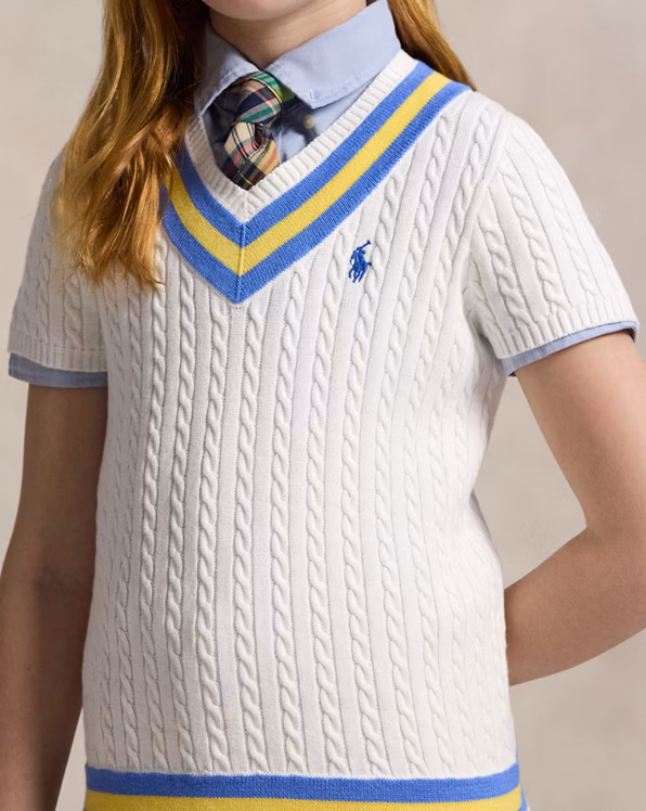 Cricket-Stripe Cotton Jumper Dress