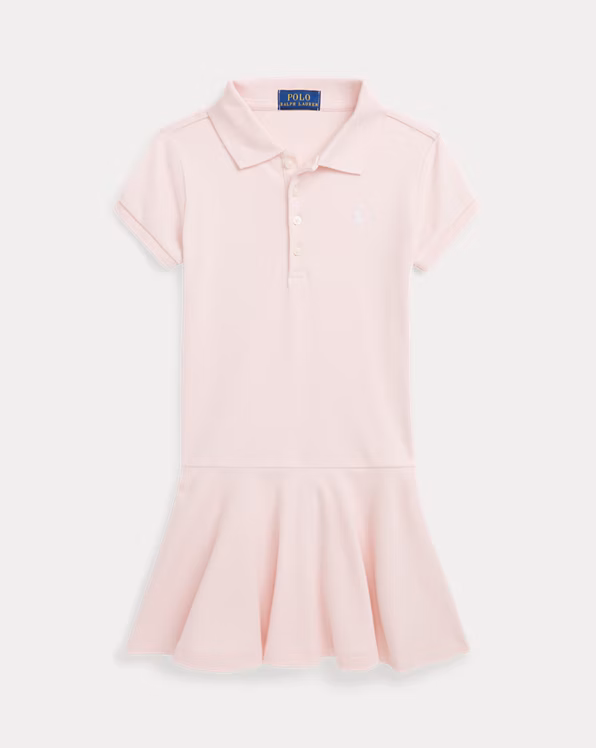 Stretch Mesh Polo Dress