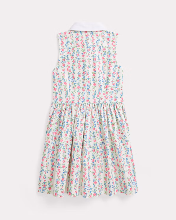 Floral Cotton Oxford Shirtdress