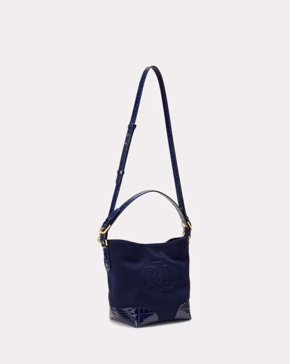 Canvas-Leather Medium Witley Bucket Bag