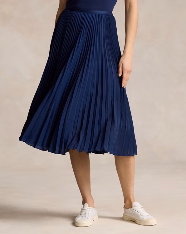 Pleated Georgette Skirt