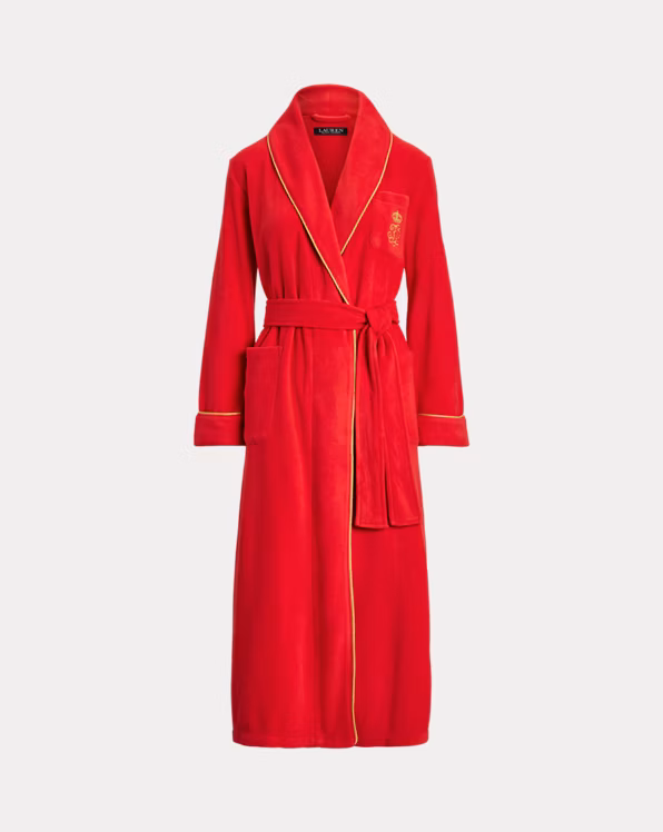 Fleece Long Shawl-Collar Robe
