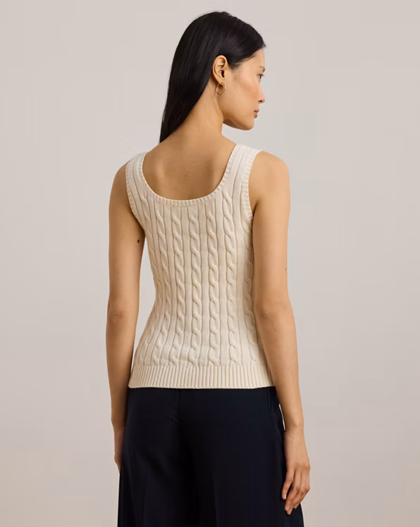 Cable-Knit Sleeveless Jumper