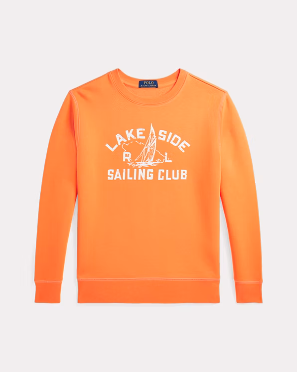 Sailboat-Print Fleece Sweatshirt