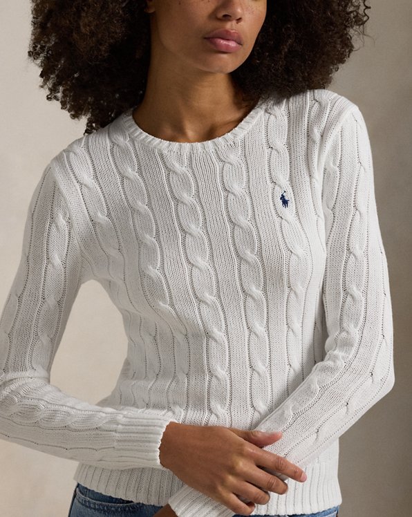 Cable-Knit Cotton Crewneck Jumper