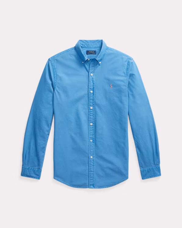 Slim Fit Garment-Dyed Oxford Shirt