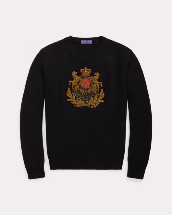 Bullion-Patch Cashmere Jumper