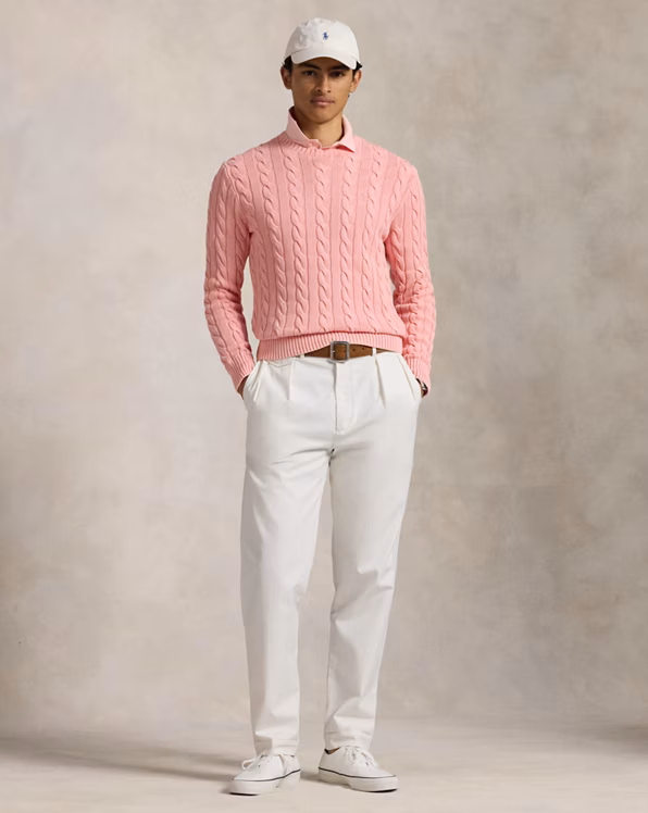 Cable-Knit Mineral-Dyed Cotton Jumper