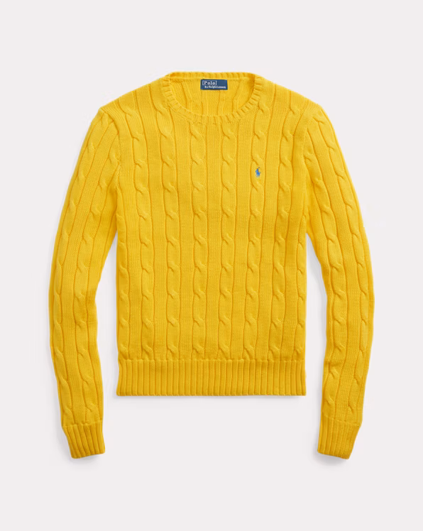 Cable-Knit Cotton Crewneck Jumper