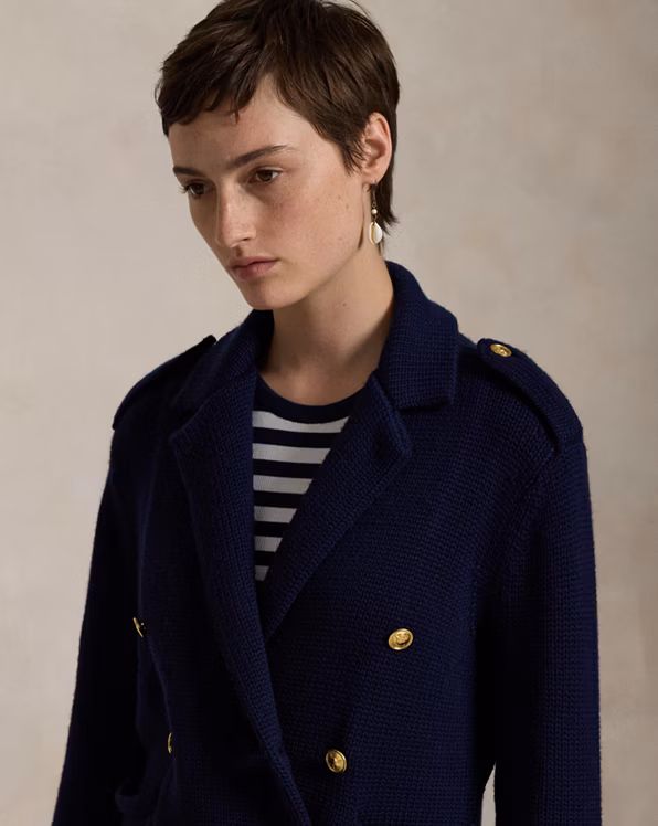 Double-Breasted Wool Jumper Blazer