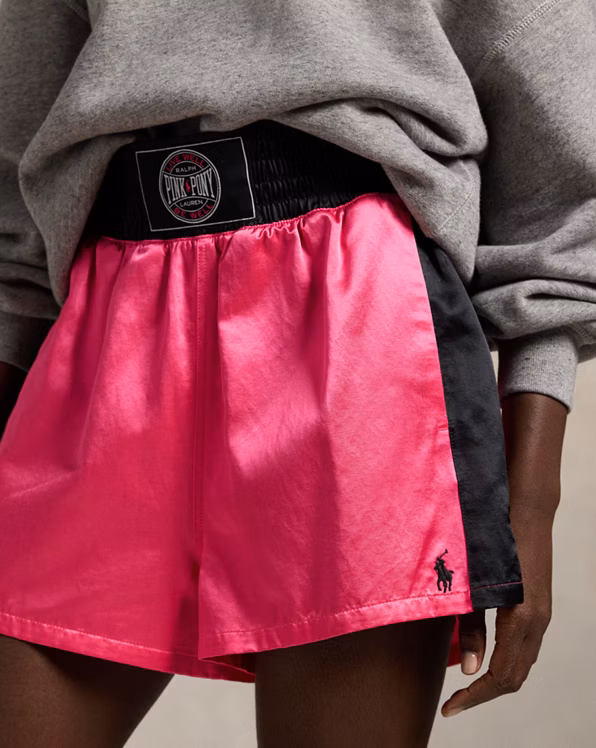 Pink Pony Satin Boxing Short