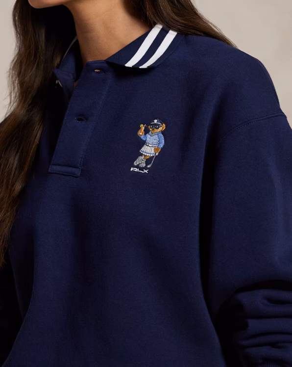 Polo Bear Fleece Long-Sleeve Polo Shirt