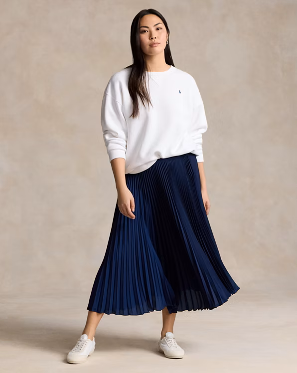 Pleated Georgette Skirt