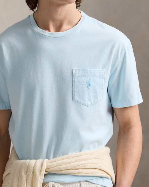 Custom Slim Mineral-Dyed Pocket T-Shirt