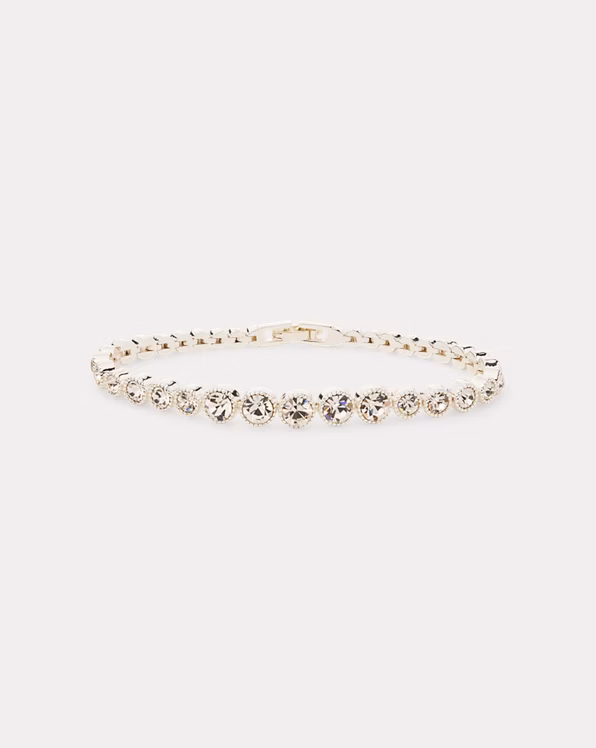 Silver-Plated Cubic Zirconia Bracelet