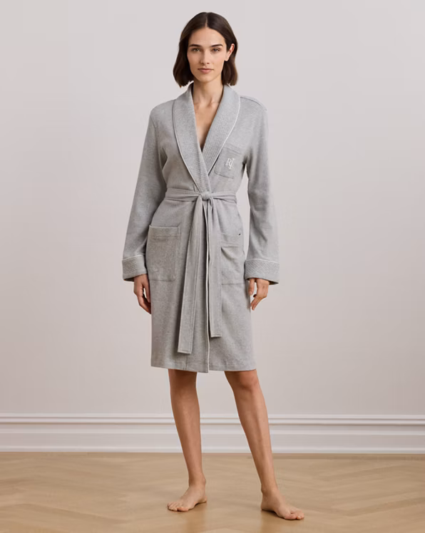 Quilted Shawl-Collar Robe