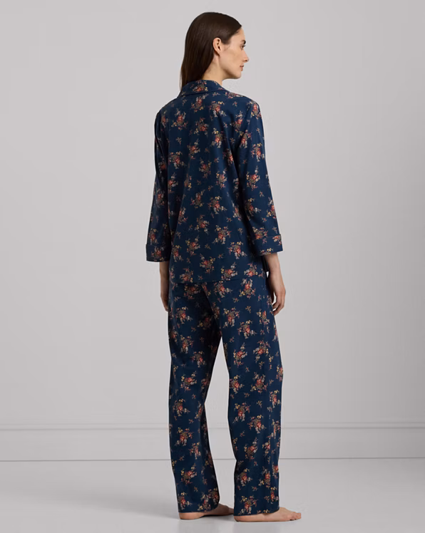 Floral Cotton-Blend Jersey Sleep Set