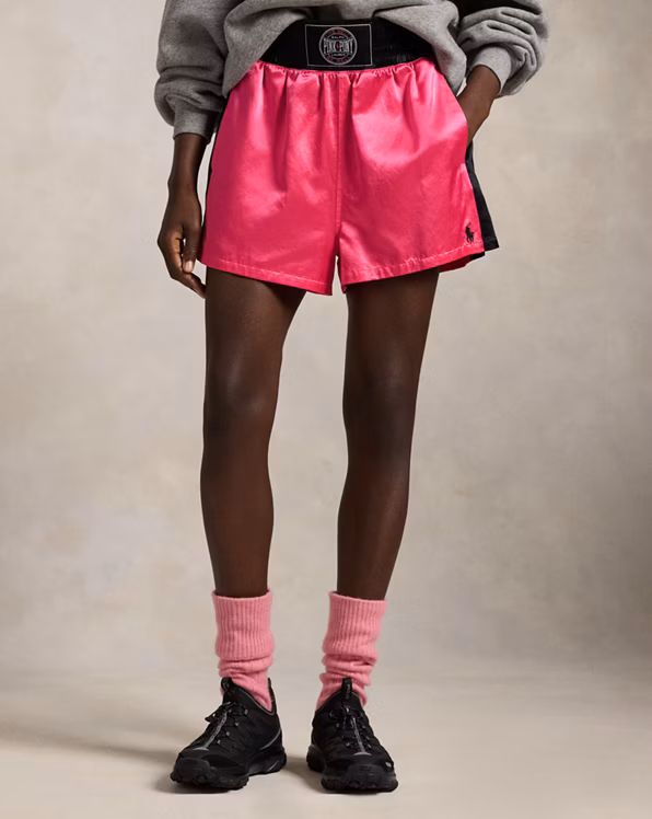 Pink Pony Satin Boxing Short