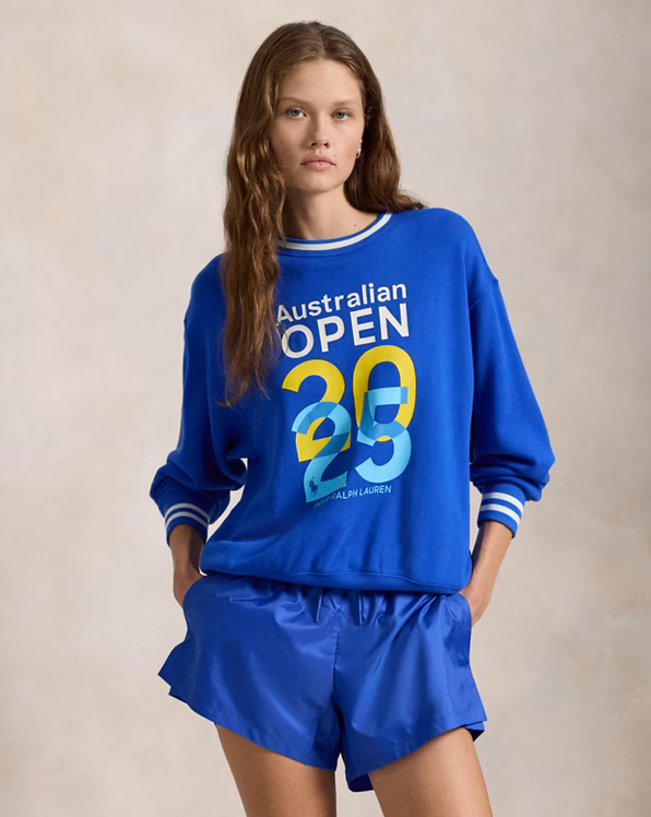 Australian Open Logo Terry Crewneck