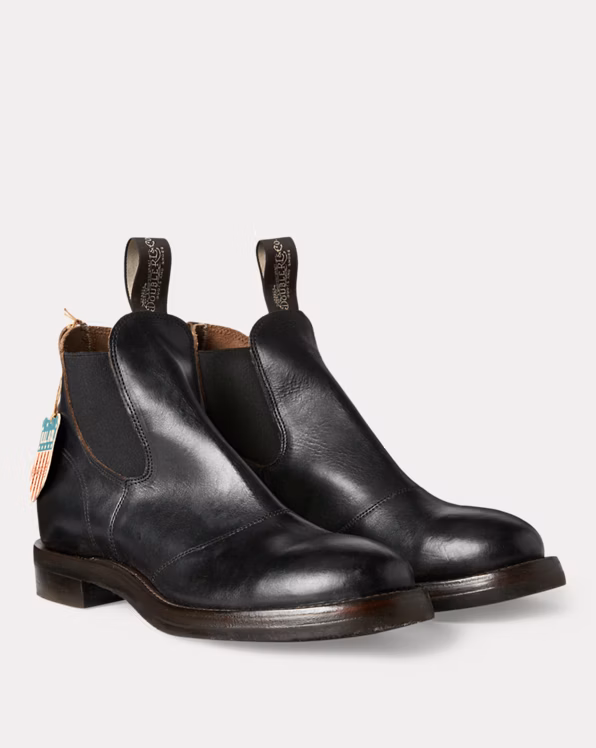 Hand-Burnished Leather Chelsea Boot
