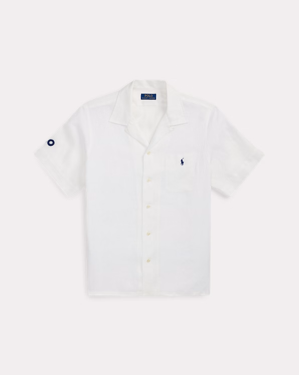 Australian Open Linen-Blend Camp Shirt