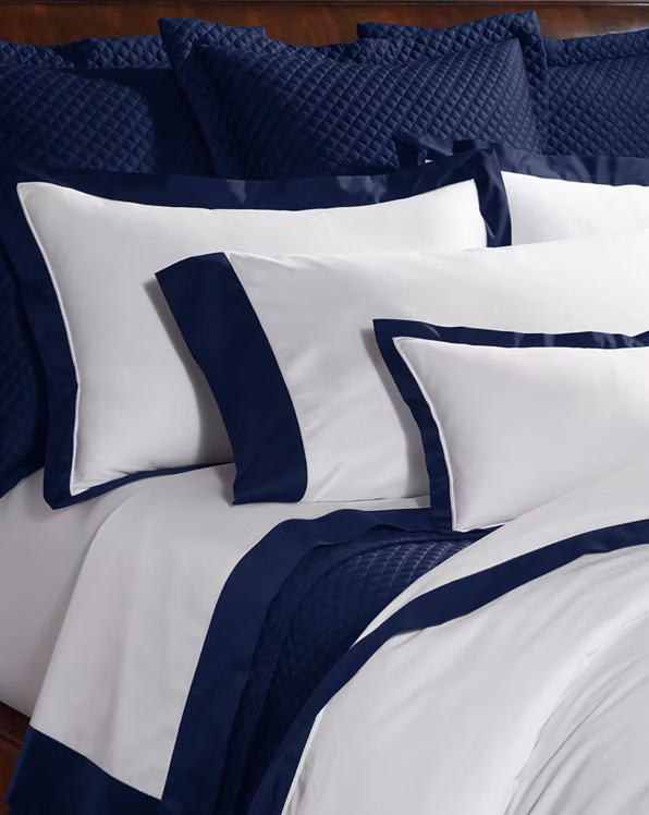 Cotton Sateen Border Pillow