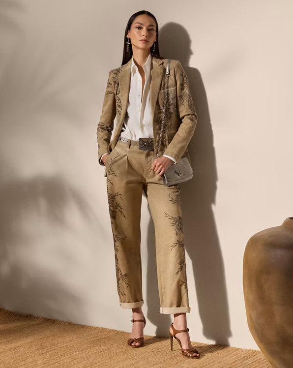 Fallon Embellished Cotton Chino Trouser