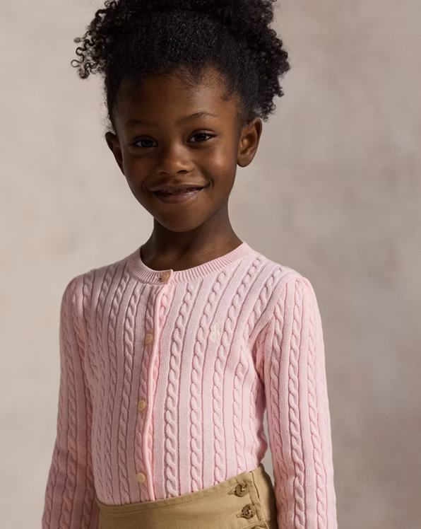 Mini-Cable Cotton Cardigan