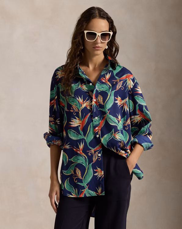 Oversize Fit Floral Shirt