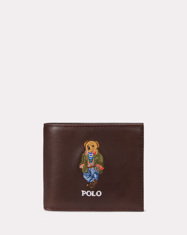 Polo Bear Leather Billfold Wallet