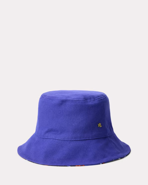 Rope-Print Reversible Cotton Bucket Hat