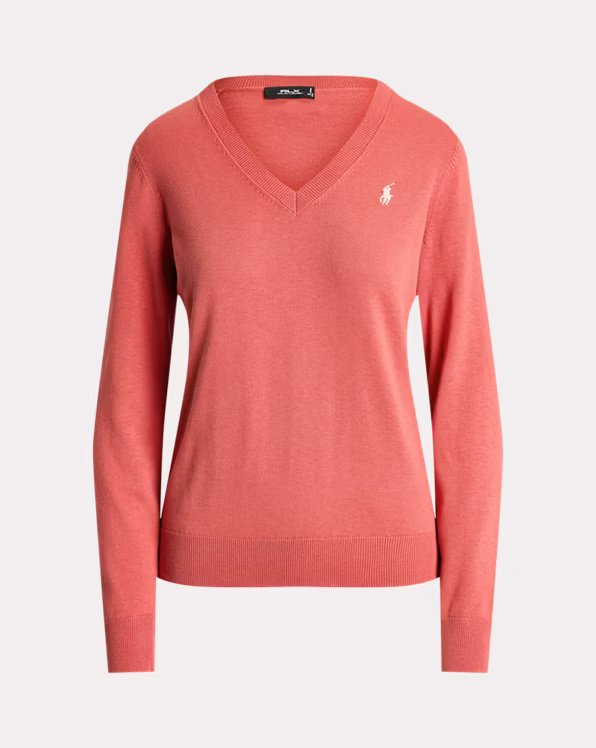 Cotton-Blend V-Neck Jumper