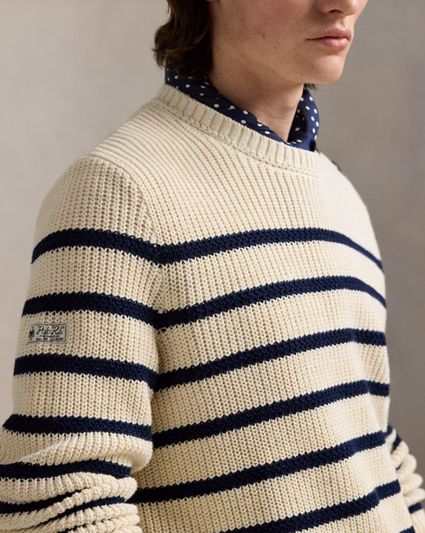 Striped Cotton-Linen Jumper