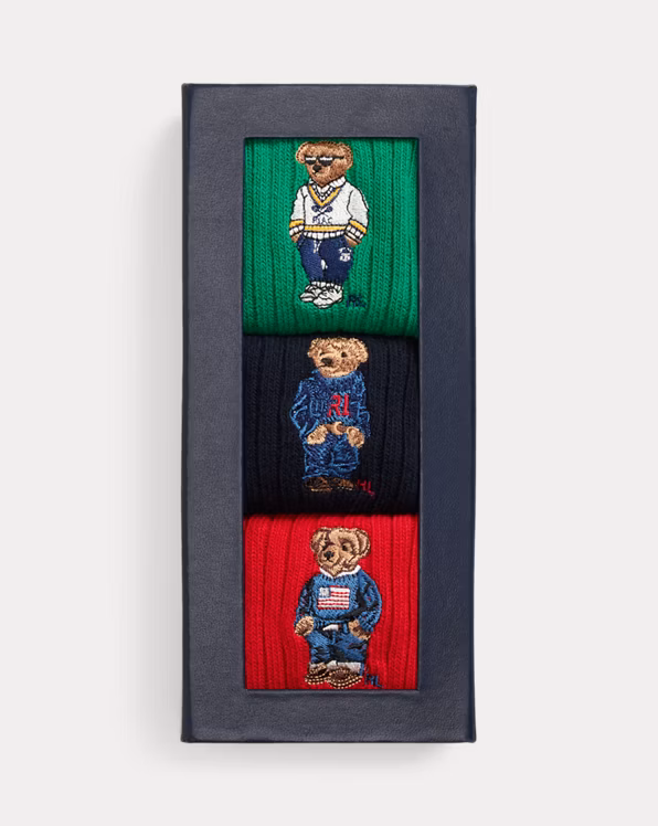 Polo Bear Crew 3-Sock Gift Set