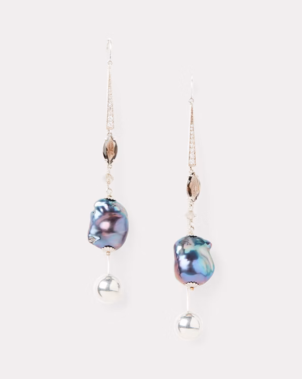 Sterling Silver Pearl Threader Earrings