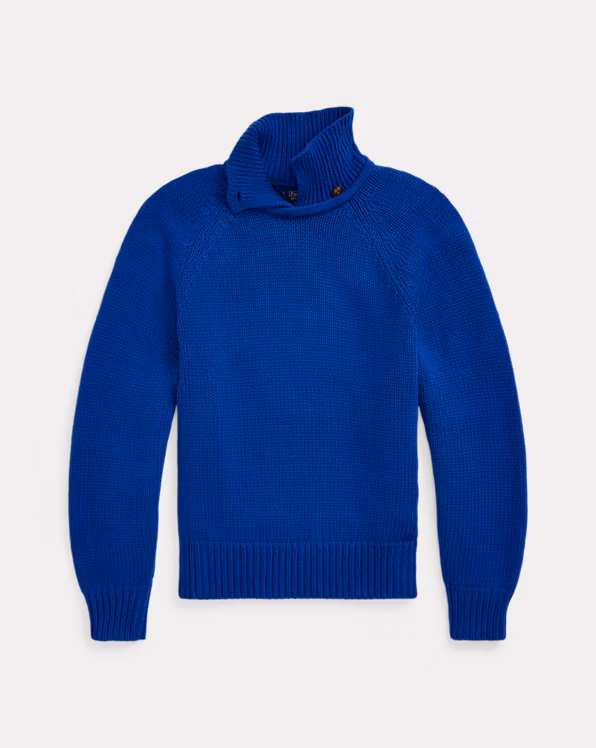 Layered-Collar Cotton Jumper